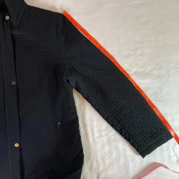 Gallery Quilted Stand Collar Barn Jacket Black Size L - Picture 11 of 14